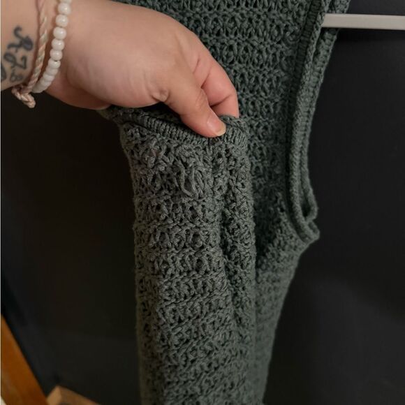 Aerie Green Cropped Ribbed Tank Top - Picture 5 of 7